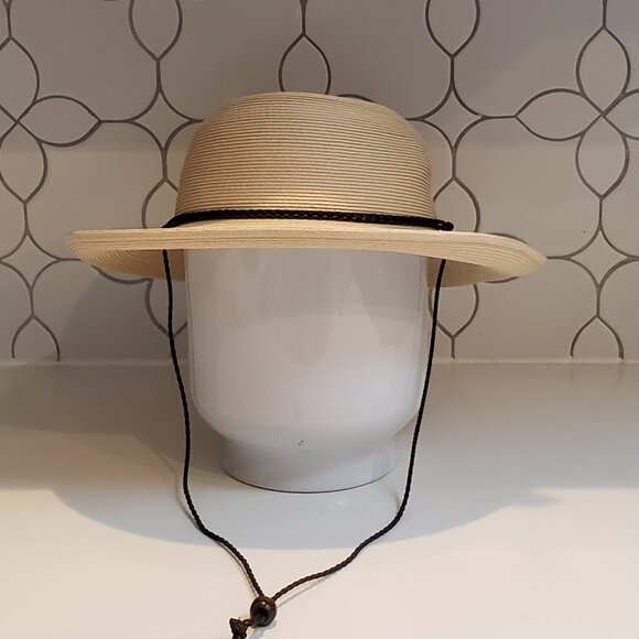 HBY Miami 100% Paper Straw Hat with Chin Strap - Picture 1 of 11